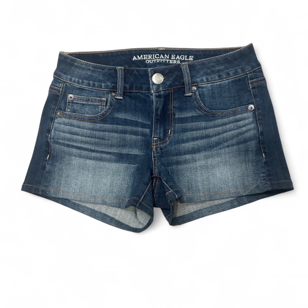American Eagle Outfitters Women's Dark Blue Jean Shorts